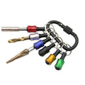 Customizable 6ps Quick Release Sleeve Straight Handle 1/4 Hex Shank Batch Head Quick Change Connecting Rod Color Keychain