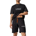 K220074 Custom Logo Summer Sportswear Shirt and Shorts Set for Men Running Short Sleeve Tshirt Two Pieces Short Set