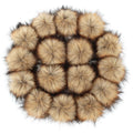 Red White Purple Faux Raccoon Fur Pompomfringe Kids' Cheerleading Maker Keychains for Crafts & Toys/Garments