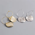 Simple 925 Sterling Silver 18k Gold Plating Irregular Bump Round Disc Huggie Hoop Earrings for Women