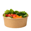 750ml Eco Friendly Kraft Round Take Away Salad Paper Container Round Paper Bowl with Lid
