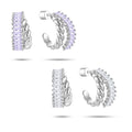 Yh Jewellery 925 Sterling Silver Filigree Earring Posts Jewellery Findings Half Circle Simple Earrings