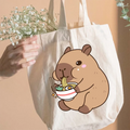 Yichen Unisex Soft Fresh Canvas Tote Bag with Custom Logo Zipper Closure Multi-Size Reusable for Supermarket Shopping
