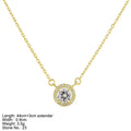 Silver Jewelry Crystal Necklace Set With Big Cubic Zircon Charm Necklaces for Women