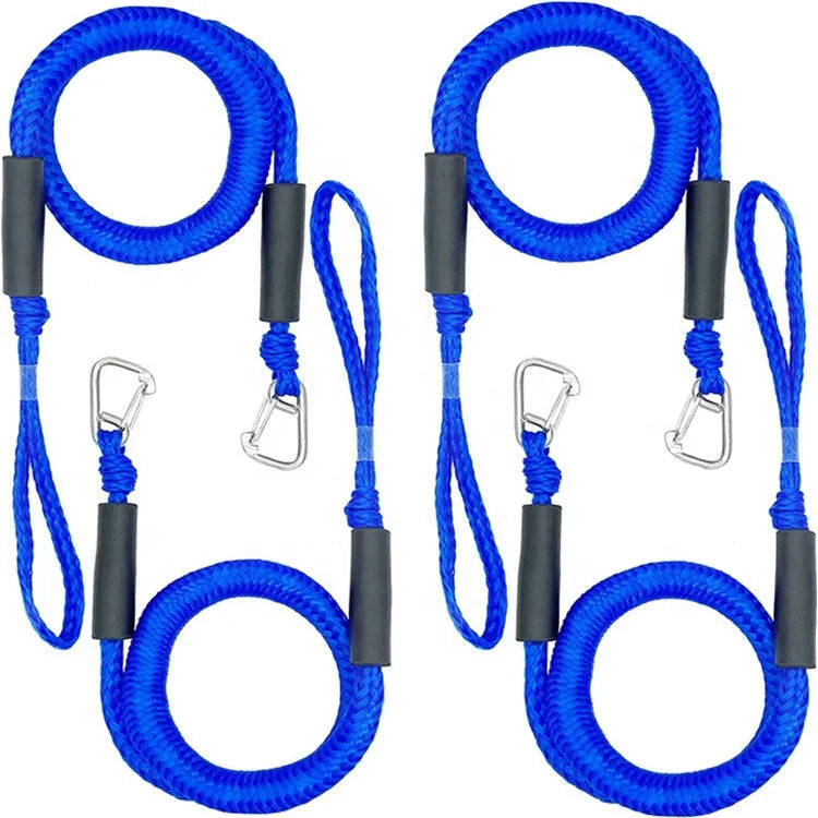 High Performance Durable High-Strength UV-Resistant Customized Package Size Braided Rope Bungee Dock Line for Small Boat Motor