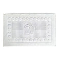 100% Cotton Thick Water Absorbent Hotel Bathroom Jacquard Footprint Bath Mat