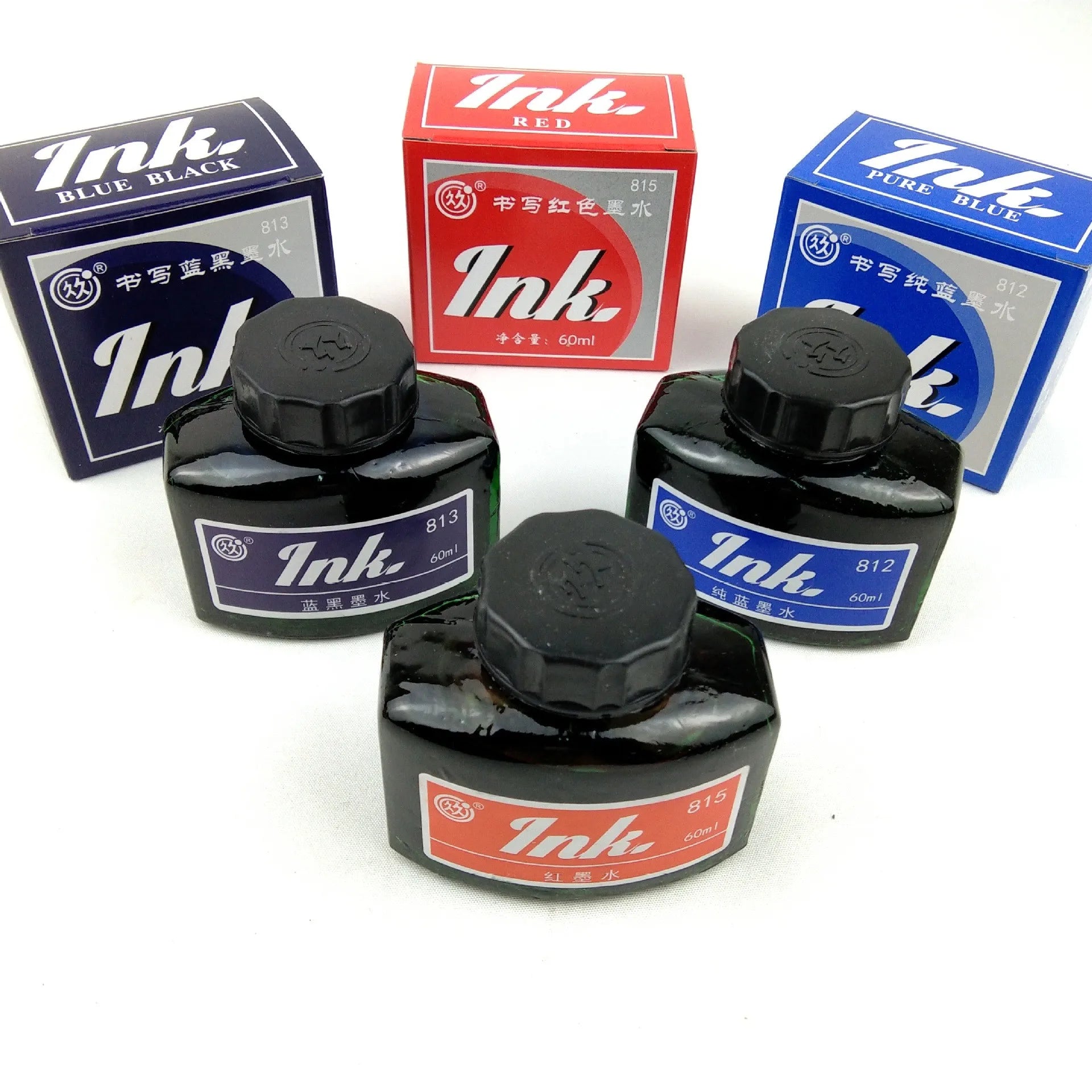 60ml Pure Blue / Black/ Red Large Capacity  Calligraphy  Bottle Fountain Pen Ink