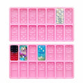 2 Pack Silicone Domino Game Resin Molds Shiny Domino Silicone Mold for DIY Epoxy Resin Craft Molds