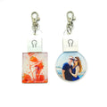 White Heart Acrylic LED Lantern Key Ring Sublimation Blanks Keychain Ring for Modern Anniversary DIY Gifts Factory Personalized