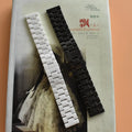 Quick release switch raw ears white black 20 22mm fashion trend three beads ceramic strap