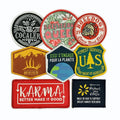 Custom Merrow Broder Patch Iron on Backing Woven Patch for Jacket