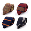 Fashion Cotton Stripe Ties for Men Casual Plaid Necktie Slim Suit Mens Neckties Party Narrow Neck Tie 48*6 cm Fashion Men's