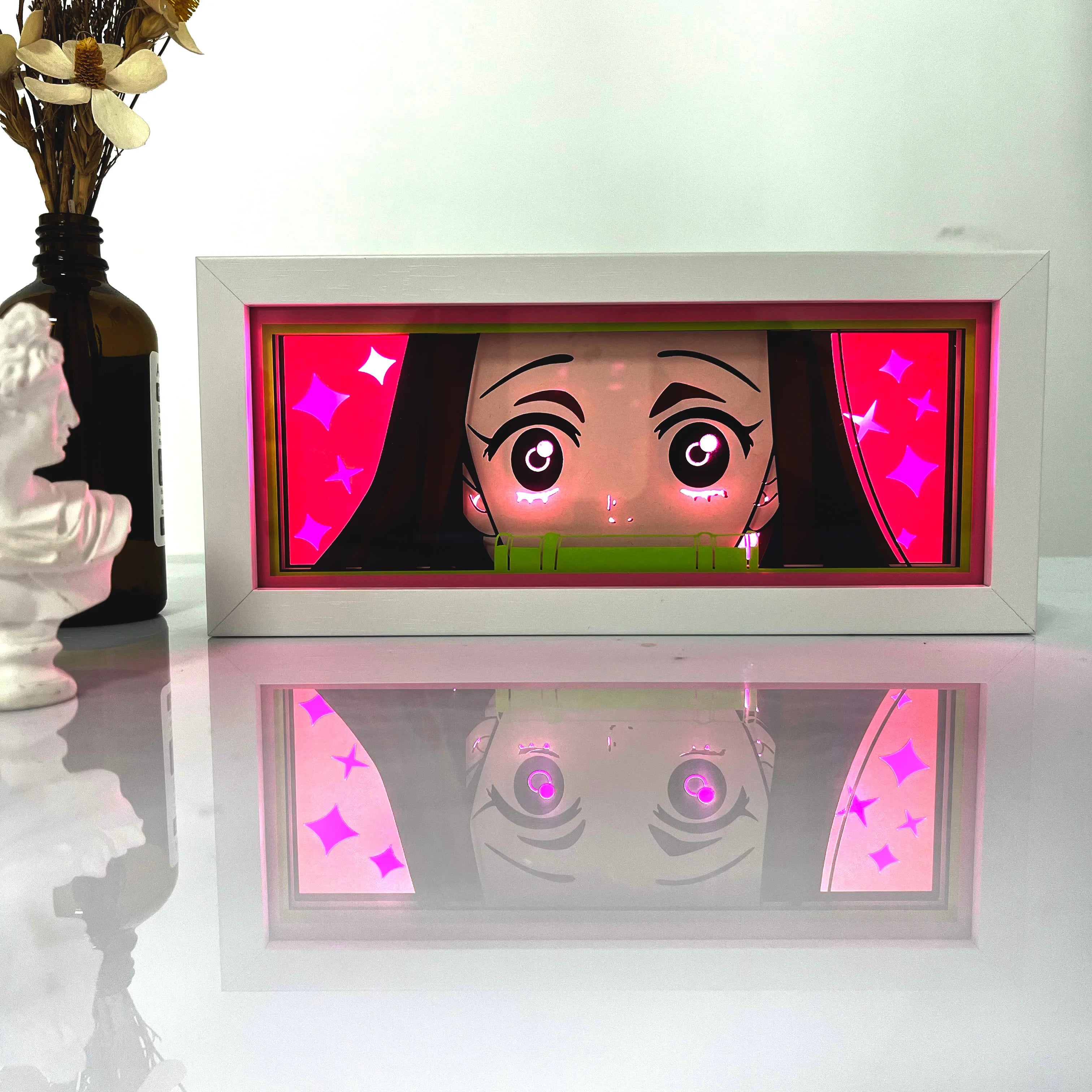 1 Set Light and Shadow Paper Carving Lamp LED Decor Ornament for Papercut Night Light Papercut Light Box 3D Paper Carving Night