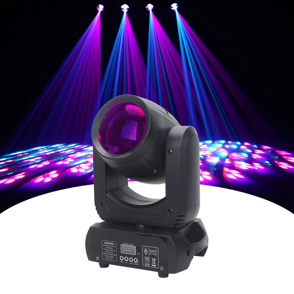 150W Mini Beam Moving Head Light 18Prism High Brightness LED Spot Club DJ Disco Stage Effect Light MegaBDM