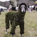 Warm Plush Solid Color High-neck Double-sided Flannel Thick Spliced Cotton Coat for Dogs