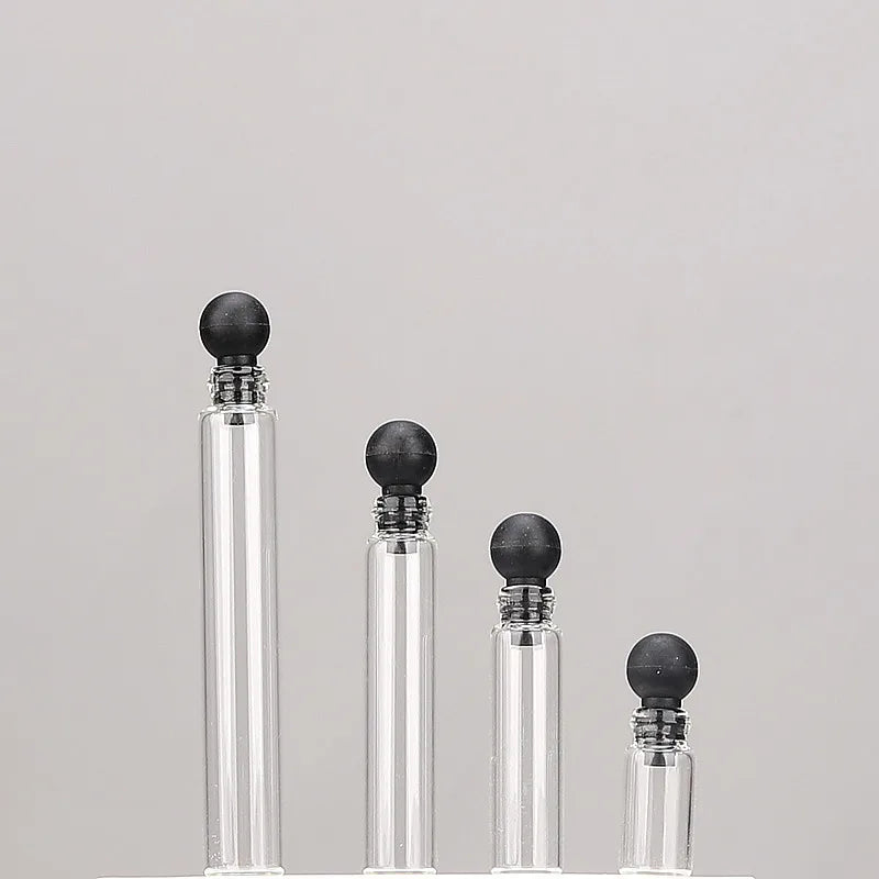 Customized logo Empty Transparent Color Small Luxury Ball Cap Glass Vials Bottle Perfume Tester 3ml
