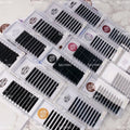 0.07D 0.05D 0.03D PBT Fiber Russian Volume Individual Lashes Eyelash Extension Easy Fans Synthetic Hair 15mm 0.07mm OY Tray Box