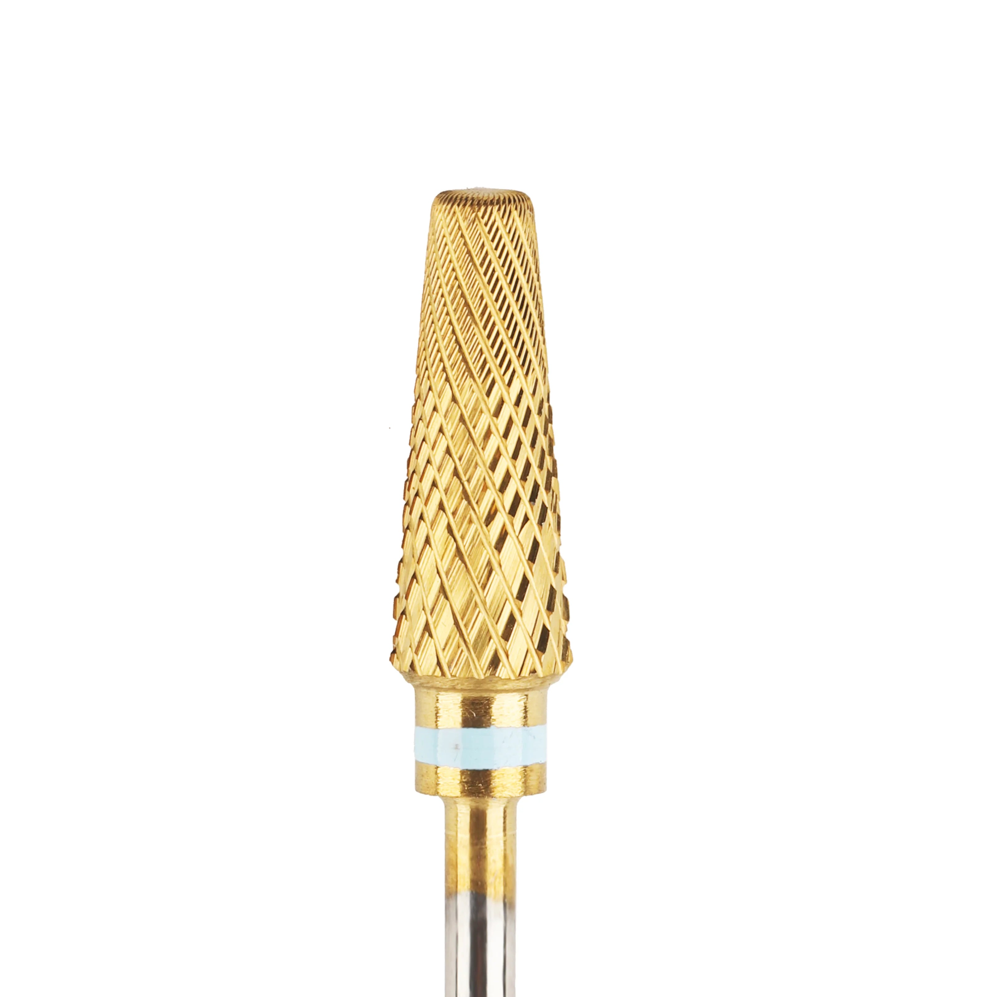 SHUANGJIA Professional Three Coarseness in One Bit Safety Manicure Titanium-plated Tungsten Carbide Nail Drill Bits