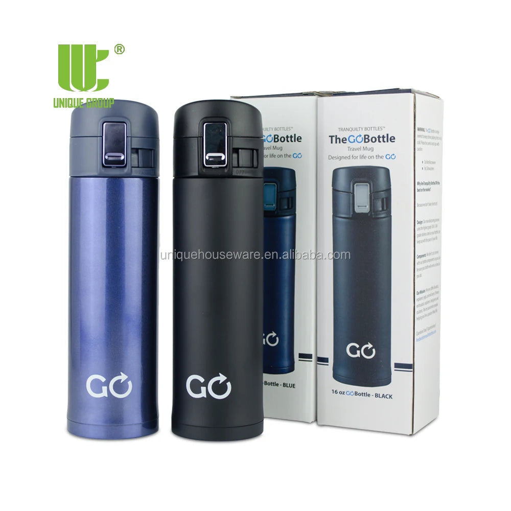 2025 Unique Group Hot 450ml Airtight Double Wall Stainless Steel Vacuum Insulated Thermo Mug 12-24 Hours Thermal Performance