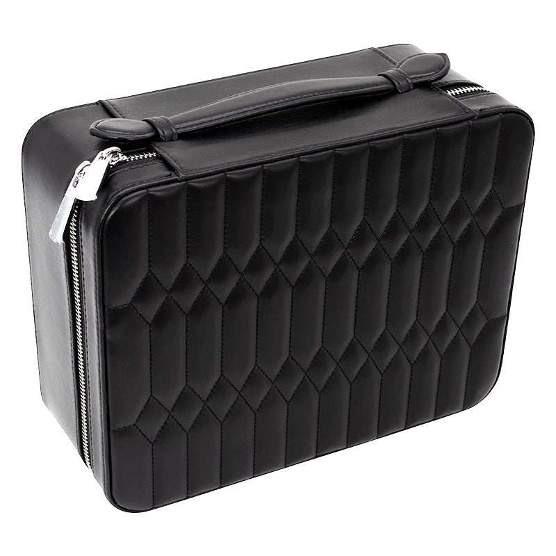 Women Girls Organizer Ring Earring Necklace Watch Portable Jewellery Storage Case Zipper ICE Travel Leather Ice Jewelry Box