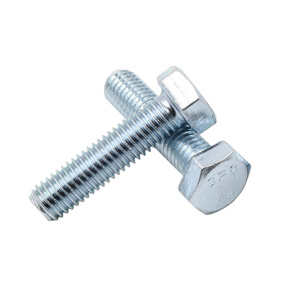 Bolts Manufacturers Customized Din933 4.8 8.8 12.9 Grade Blue-white Zinc Plated Flat HEX Hexagon Socket Head Cap Bolt Screw