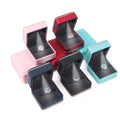 OEM Wholesale Luxury LED Rectangle Jewelry Storage Box Custom Logo Printing Black Velvet Ring Box with Unique Lighted Display