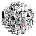 2025 NEW 63PCS Black and White USA Band Rock and Roll Music Sticker
