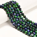 New Style Galaxy Green Blue Tiger Eye 6mm 8mm 10mm Smooth Round Stone Beads for  Jewelry Bracelet  Making