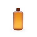 120ml 250ml 500ml Container Plastic Amber Bottle With Bamboo Pump Dispenser for Shampoo