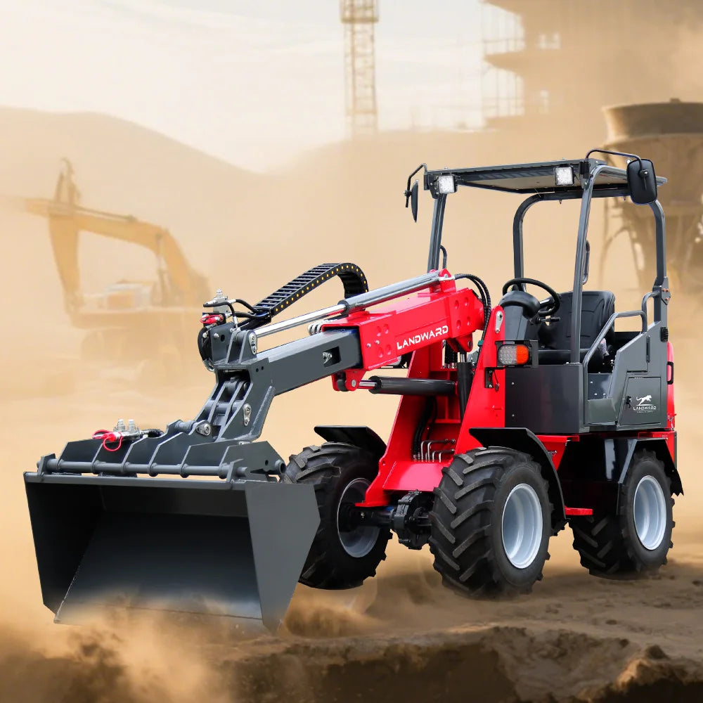New European Style Compact Diesel Loader W1150T  Engine Articulated Loader Multifunction Farm Loader With Attachments