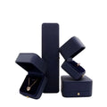 Wholesale Custom Color Luxury Leatherette Jewelry Imitation Leather PU Leather Necklace Jewelry Box Packaging