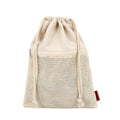 Travel Organizer Makeup Drawstring Bag Calico Cotton Mesh Pouch With Private Label Natural Canvas Eco-friendly Cosmetic Pouch