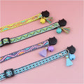 Minerva Wholesale Jacquard Embroidery Bohemian Stylish Pattern Tassel Sash Bell Safe Breakaway Buckle Pet Cat Puppy Collar