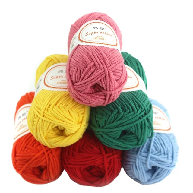Huicai Factory Supply Quality 7ply Milk Cotton Yarn Cotton Blends Yarn Acrylic Cotton Yarn