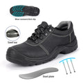 JIANKUN Breathable Black Safety Work Boots Low Cut Anti-Puncture Anti-Slip Steel Toe Light PU Outsole Microfiber Leather Factory