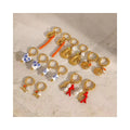 Stainless Steel Ocean element Pearl Pendant Hoop Earrings Non Tarnish Waterproof Fashion Jewelry Earrings