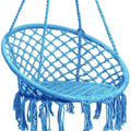 Swing Chair Safe Handwoven Knitted Hanging Ropes Comfy Tree Outdoor Hammock Swing Chair for Adults and Teens