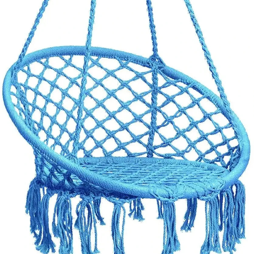 Swing Chair Safe Handwoven Knitted Hanging Ropes Comfy Tree Outdoor Hammock Swing Chair for Adults and Teens
