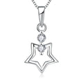Hot Selling Fashion Earrings S925 Sterling Silver Star Shape Korean Version Versatile Necklace Women'S Party Gifts