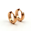 13mm Diameter 3mm Thickness Plain Stainless Steel Huggie Hoop Earrings for Women