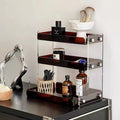 Transparent Acrylic Multi-Layer Cup Rack for Bathroom Desktop Cosmetic Aromatherapy Storage Stainless Steel Living Room Jewelry
