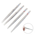 Boasta Diamond Stone Gem and Jewelry Tweezers Stainless Steel Slide Locking Serrated Fine Pointed Tip Tweezers with Gem Slot ODM