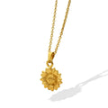 New Arrival Stainless Steel Sunflower Pendant Titanium Steel Ins Style Jewelry Necklace for Girl's Best Friend Gift