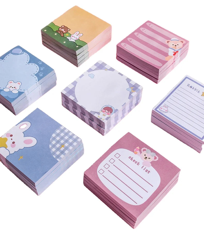 Factory Wholesale Kids Kawaii Creative Stationery Animal Cute Memo Pad Sticky Notes