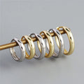 SP S925 Chunky Large Geometric Hoop Earrings 925 Sterling Silver 12mm/14mm/16mm Big Huggies Hoop Earrings for Women