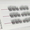 New Waterproof Long Lasting Handmade Synthetic Hair False Eyelashes Invisible Clear Band Pre-Glued Press-On Cluster DIY Lashes