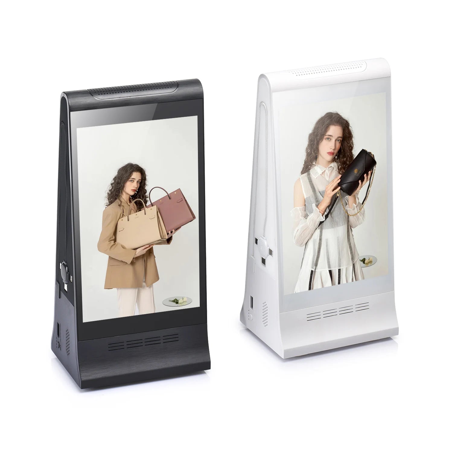 High Quality 8 Inch Double Lcd Digital Screen Restaurant Table Wifi Indoor Video Phone Charging Advertising Signage Display