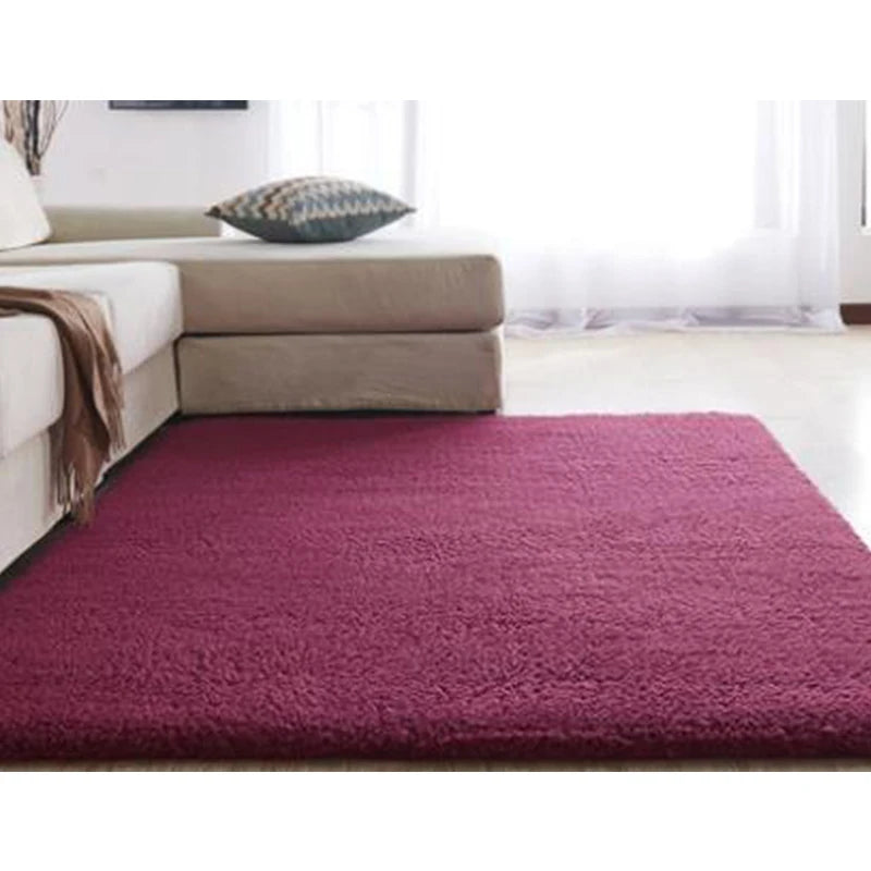 Modern Style Easy-to-Clean Silk Shaggy Carpet Non-Slip Non-Shedding Loop Pile Braided Rugs Latex for Living Room Machine Made