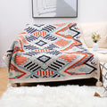 Y-Z Oatmeal Colored Acrylic Yarn Cable Knit Crochet Blanket Home Living Bedding Neutral Blankets Throws
