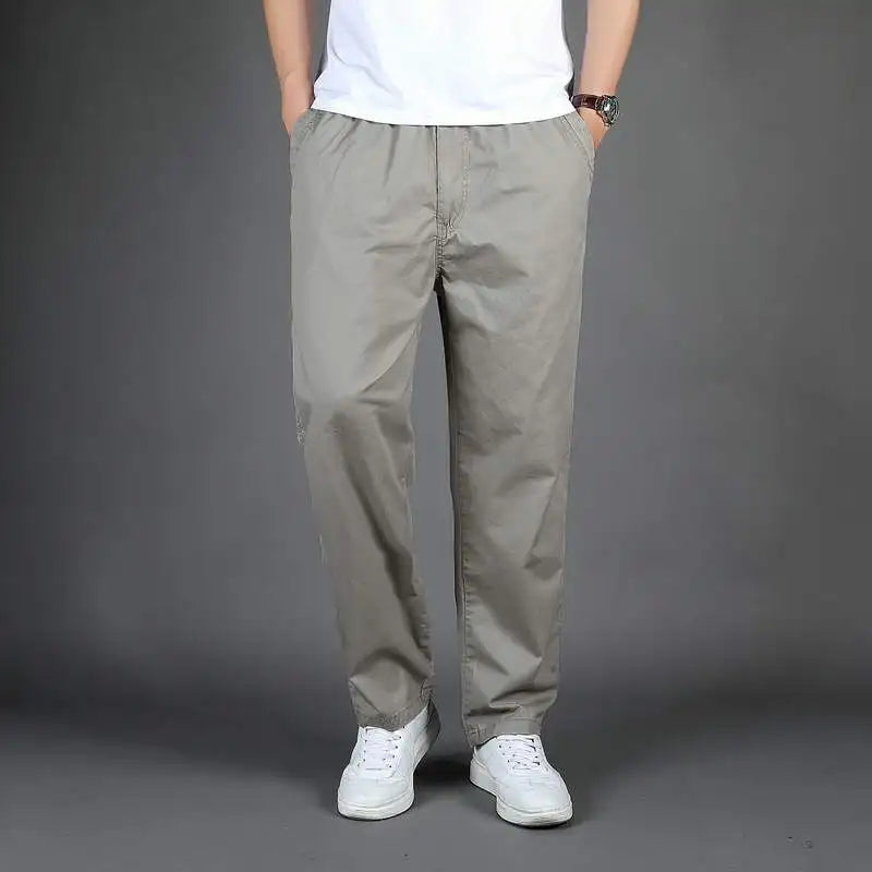 Men's Pocket Jogger Pantalones Men's Large Size Solid Color Outdoor Casual Trousers Pantalon Cargo Chino